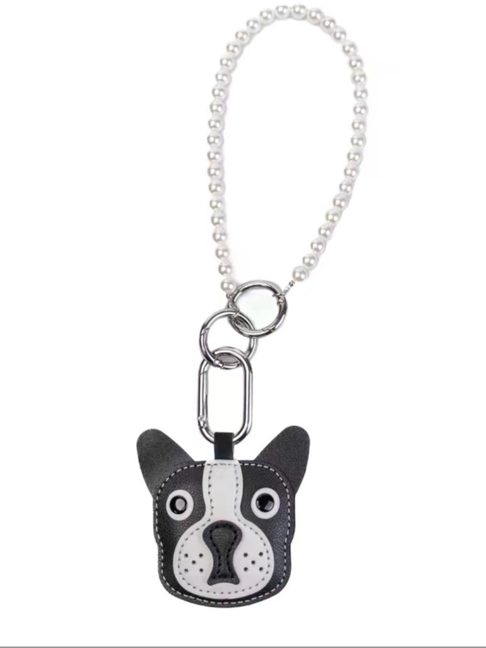Nikuman The Dreamy Pearl Collection Leather Frenchie Bagcharm/Key chain